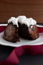 Homemade Christmas pudding Royalty Free Stock Photo