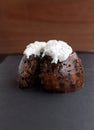 Homemade Christmas pudding Royalty Free Stock Photo