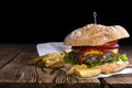 Homemade Ciabatta Burger Royalty Free Stock Photo