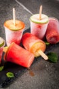 Homemade cocktail popsicles