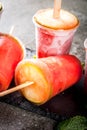 Homemade cocktail popsicles