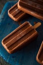 Homemade Cold Chocolate Fudge Popsicles Royalty Free Stock Photo