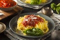 Homemade Cooked Spaghetti Squash Pasta Royalty Free Stock Photo