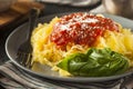 Homemade Cooked Spaghetti Squash Pasta Royalty Free Stock Photo