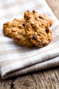 Homemade cookie with oat flakes