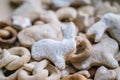 Homemade cookies, pastry in the shape of a hare close-up Royalty Free Stock Photo