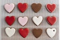 Homemade cookies shape of hearts. Valentines day treat. Mothers day. Womens day