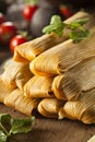 Homemade Corn and Chicken Tamales Royalty Free Stock Photo