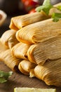 Homemade Corn and Chicken Tamales Royalty Free Stock Photo