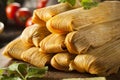 Homemade Corn and Chicken Tamales Royalty Free Stock Photo