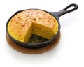 Homemade cornbread in skillet, southern cooking Royalty Free Stock Photo