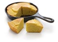 Homemade cornbread in skillet, southern cooking Royalty Free Stock Photo