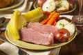 Homemade Corned Beef and Cabbage Royalty Free Stock Photo