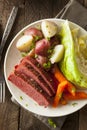 Homemade Corned Beef and Cabbage Royalty Free Stock Photo