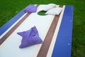 Purple Cornhole Bean Bag Toss Game Royalty Free Stock Photo