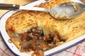 Homemade cottage pie from above