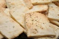 Homemade crackers food background and texture