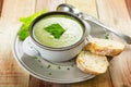 Homemade cream of broccoli soup Royalty Free Stock Photo
