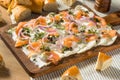 Homemade Cream Cheese Lox Bagel Board Royalty Free Stock Photo