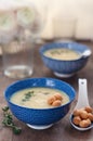 Homemade Cream of Potato and Leek Soup Royalty Free Stock Photo