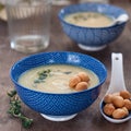 Homemade Cream of Potato and Leek Soup Royalty Free Stock Photo