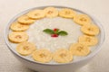 Homemade creamed rice pudding. Royalty Free Stock Photo