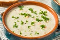 Homemade Creamy Clam Chowder Soup Royalty Free Stock Photo