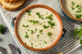 Homemade Creamy Clam Chowder Soup Royalty Free Stock Photo