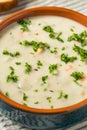 Homemade Creamy Clam Chowder Soup Royalty Free Stock Photo