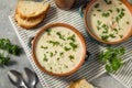 Homemade Creamy Clam Chowder Soup Royalty Free Stock Photo