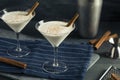 Homemade Creamy Eggnog Cinnamon Dessert Martini Royalty Free Stock Photo