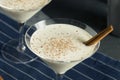 Homemade Creamy Eggnog Cinnamon Dessert Martini