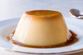 Homemade Creme Caramel with Sweet Syrup / Custard Pudding Royalty Free Stock Photo