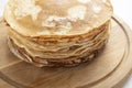 Homemade Crepes pancakes on a plate,