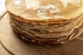 Homemade Crepes pancakes on a plate,