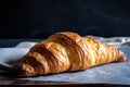 homemade croissant, flaky and golden brown on the outside with soft and buttery interior