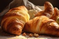 Homemade croissant food. Generate Ai