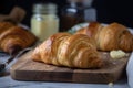 homemade croissants, baked with layers of butter and flaky crust