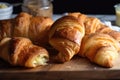 homemade croissants, bursting with flaky layers and buttery goodness