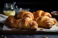 homemade croissants with delicate and flaky layers filled with sweet or savory fillings