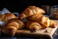 homemade croissants with delicate and flaky layers filled with sweet or savory fillings