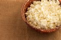 Homemade crumbly cottage cheese for a healthy and dietary diet. Royalty Free Stock Photo