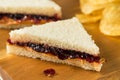 Homemade Crustless Peanut Butter and Jelly Sandwich