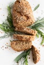 Homemade crusty herb bread