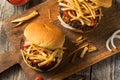 Homemade Cuban Fritas Hamburger Royalty Free Stock Photo