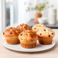 Homemade cupcakes with chocolate chips