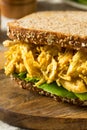 Homemade Curried Coronation Chicken with Lettuce