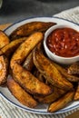 Homemade Cut Potato Wedge French Fries