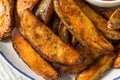 Homemade Cut Potato Wedge French Fries