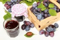 Homemade damson jam Royalty Free Stock Photo